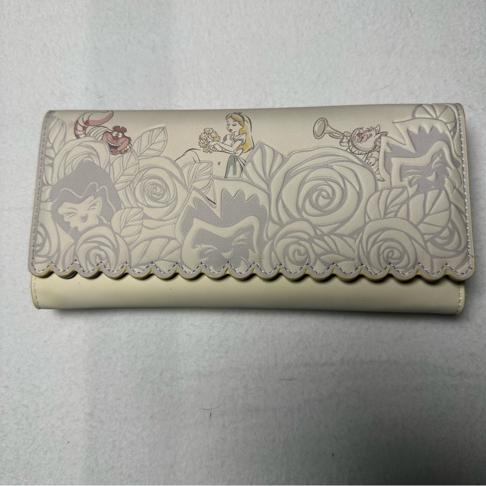 Loungefly Cream and Pale Blue Floral Wallet
